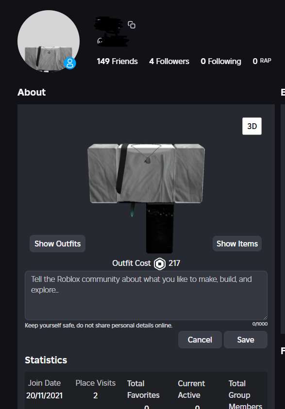 Game account sale Roblox Game account sale Roblox
